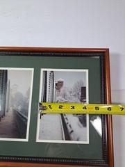 Framed Set Of 2 Images Of Owego New York Bridge In 2 Different Seasons