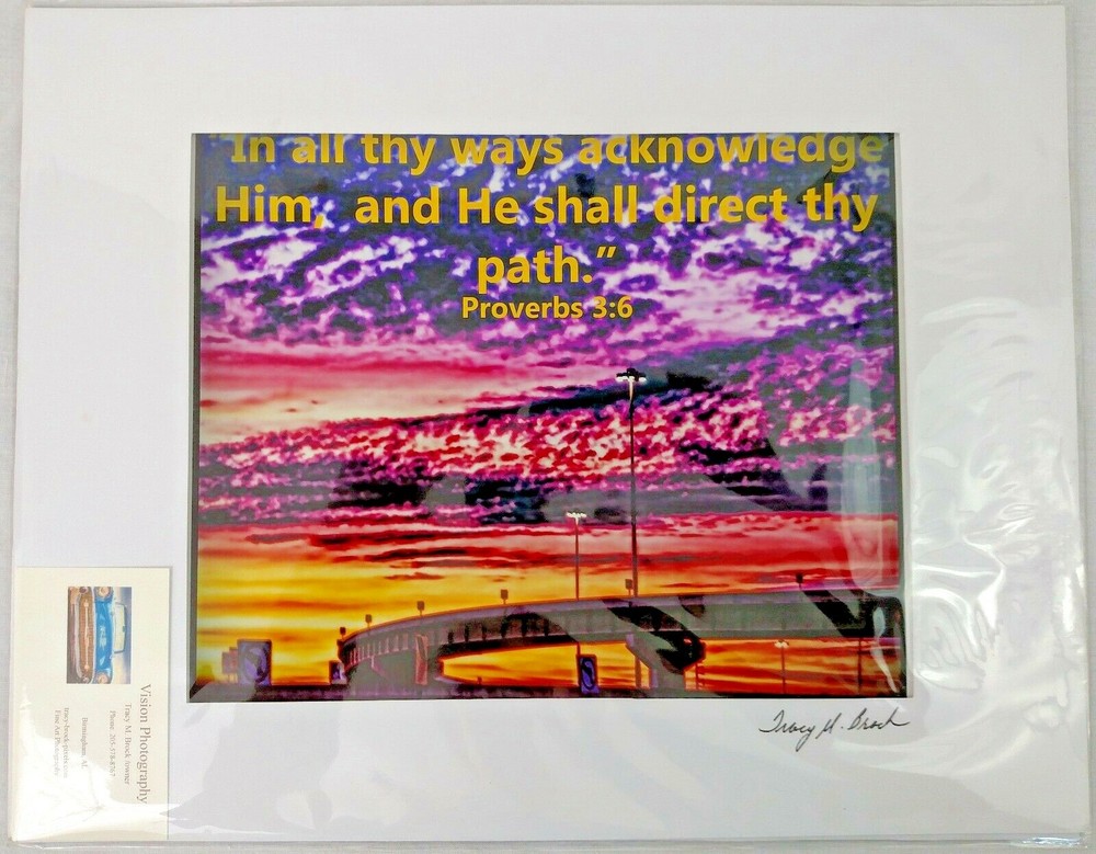 He Shall Direct Thy Path Proverbs Photo Print Tracy Brock Alabama 11 x 14 Matted