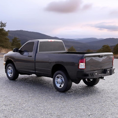 Rear Bumper 3Pcs Compatible with 2010-2024 Dodge Ram 2500 3500 W/ 2 18W LED Ligh