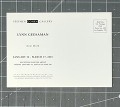 Lynn Geesaman (1838-2020) Art Show Announcement Card 2001