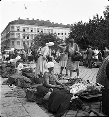 market scene, Vienna, Wien, Eduard PEZDIKA, vintage fine art negative! 1931, 193
