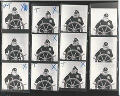 Hendrickson Contact Sheet & Negatives Salty Dog Sea Captain Ships Wheel Pipe 154