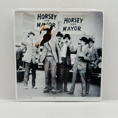 2012 Mixed Media Art “Horsey For Mayor” 2/50 Signed Black White Photo Horse