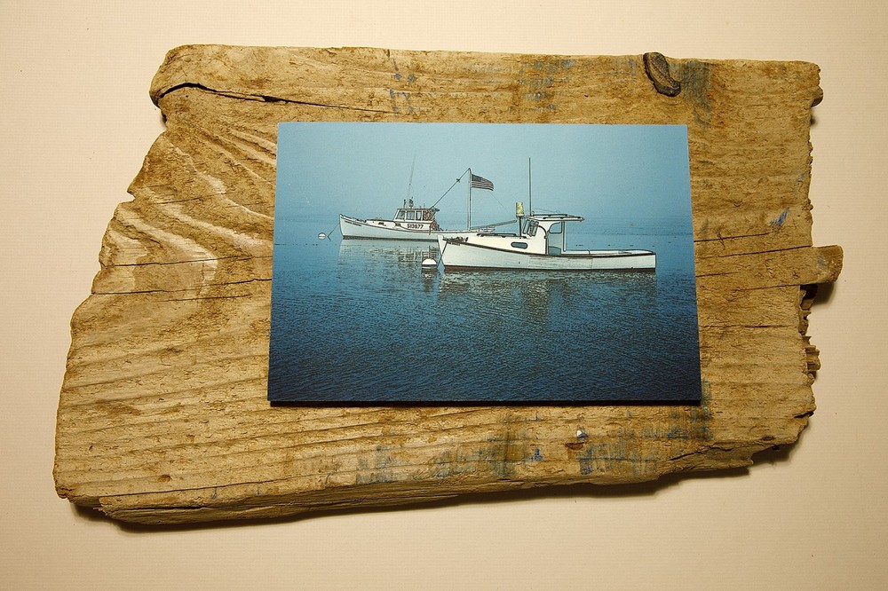 Driftwood Mounted Seascape – Biddeford Pool Harbor, Maine