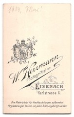 Photograph W. Herrmann, Eisenach, Kalrstr. 6, Portrait Musicians in Uniform Rgt.