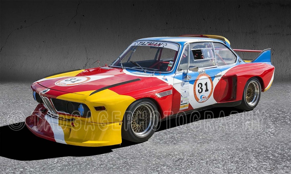 1973 BMW CSL Calder Art at Daytona Vintage Classic Race Car Photo CA-1413