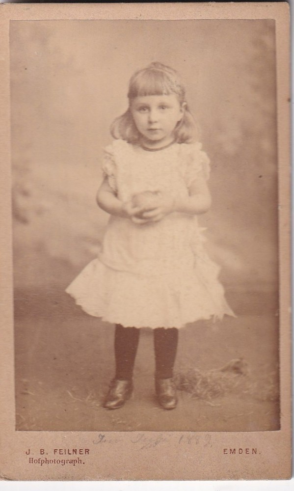 Feilner CDV – child portrait – Emden 1889