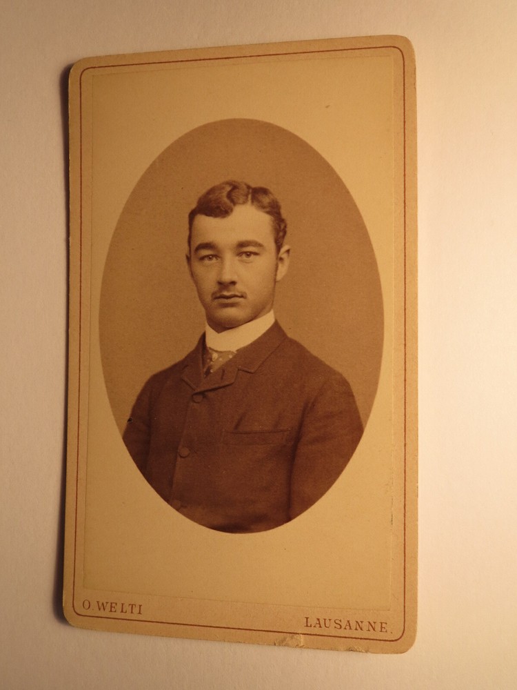 William Morton born 1866 – as a young man / CDV O. Welti Lausanne