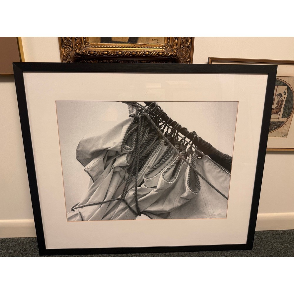 Nautical Photograph Featuring Close up of Sails and Rigging Framed 36×30.5”