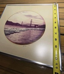 VTG Bo Svenson Signed Golden Gate Bridge Photograph Matted Framed Photo 1977