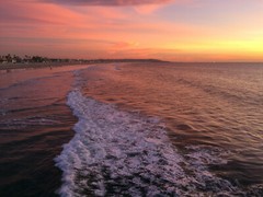 Crystal Pier Sunset Pacific Beach San Diego California Ocean Sunrise Photo Art