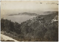 Vintage Black & White Photo Glass Plate Negative 9X14 Cm, Èze + Paper Print