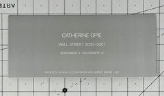 Catherine Opie Art Announcement Card – Wall Street 2000-2001