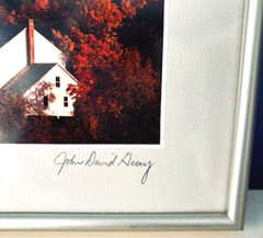 JOHN DAVID GEERY FRAMED HAND SIGNED HAND TITLED PHOTO-WESTON, VERMONT-EUC