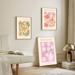 Flower Market Posters Set of 9, Minimalist Wall Art Prints, Vintage Flower Pi…
