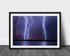 Lightning photography print night sky thunderstorm wall art picture nature photo