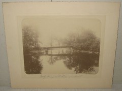 ANTIQUE *CLIFTON CHURCH* EARLY MORNING RIVER BRIDGE JACKSON NH LANDSCAPE PHOTO