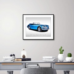 Classic Cars – 1964 Austin Healy 3000 Mark II – Blue – Print