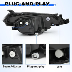 Headlight Assembly Replacement for 2017 2018 2019 Toyota Corolla SE XLE XSE Seda