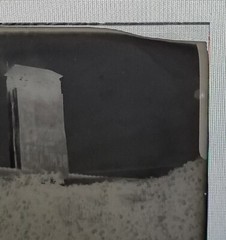 Great Antique Photo Glass Plate, Rare Glass Negative, Car Front House, Circa 1930 – Rare