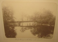 ANTIQUE *CLIFTON CHURCH* EARLY MORNING RIVER BRIDGE JACKSON NH LANDSCAPE PHOTO