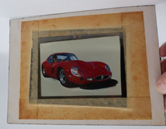 FERRARI 250 GTO PHOTO OF ORIGINAL ARTWORK BY DAVE BLYTH SIGNED BY ARTIST