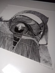 Black and white matted Original 9.5″ x 7.5″ art photo in 16″x12.25″ frame OOAK