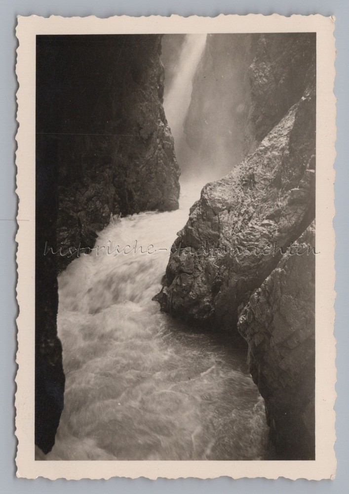 Mittenwald 1953 – Leutaschklamm – Old Photo 1950s