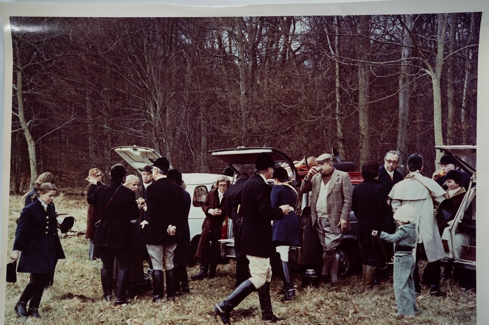 Vintage Analog Photo France Hunting Foxhunting Horse 24X30Cm 1970