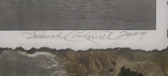 Ronnie Cardwell Signed Print – «Boats at Madisonville» – Framed Louisiana Art