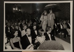 Jackie Onassis and Bill Walton at a NYC fashion show photograph 7×9, b/w 1976