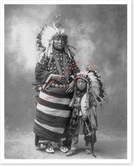 Native American Sioux Dolly Bird Head And Joseph Bird Head Silver Halide Photo
