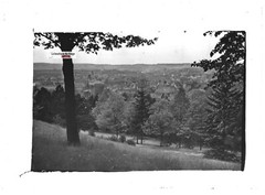 Glass Plate Old Black and White Positive Photo 13×18 cm City Landscape France