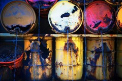 Fine Art Photography Large Color Print – Picture of 55 Gallon Drums