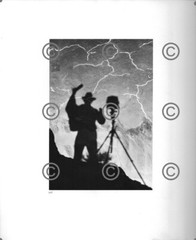BOOK PLATE B&W Photo ANSEL ADAMS Annette Rosenshine, 1968 / Self Portrait