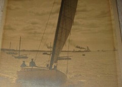 Antique WILLARD B JACKSON School ‘Elizabeth’ Crosby SAILBOAT Cape Cod PHOTOGRAPH