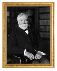 Andrew Carnegie Photograph in a Aged Gold Frame
