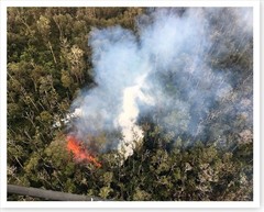 Aerial View Fissure 12 Leilani Estates Kilauea Volcano 2018 Silver Halide Photo