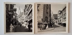 2 Great B/W Photos – Neckargasse in Riedlingen – Old Advertising/Advertising 1935