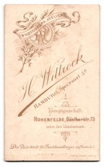 Photograph H. Wittrock, Hamburg, Speersort 5, young lady in pretty dress