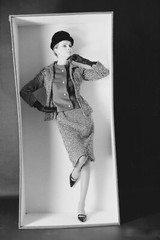Vintage Photo Print 1960s Woman In Box 20X30cm