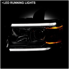 – for 2015-2022 GMC Canyon Chrome Housing LED DRL Projector Headlights Headlamps