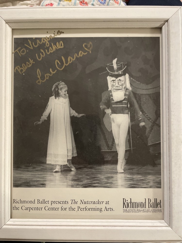 The Nutcracker Framed Photo Autographe/ Clara Richmond Virginia Ballet CHRISTMAS