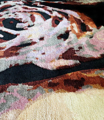 Nan Goldin – RARE RUG- Wine and Roses, 2014 Wool – & bamboo silk 86×86 used