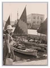 Gabicce Mare Italy Adriatic 1961 – Port Fishing Boats Building – Photo 1960s