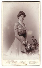Photograph Aug Adler Nachf., Dresden, Vicotriastr. 22, young lady with high rack
