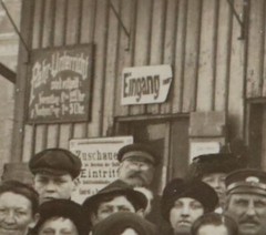 Great old photo – group of people in front of a building – Pahr lessons? Dancing