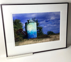 Fine Art Photograph Blue Silo Lake Michigan Shoreline Landscape Signed & Matted