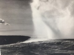 LARGE PHOTO Old Faitful Geyser BY ANSEL ADAMS 1988 25” x30”