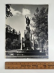 VTG Large Black & White Photograph Photography Print Monument de la Foi Quebec